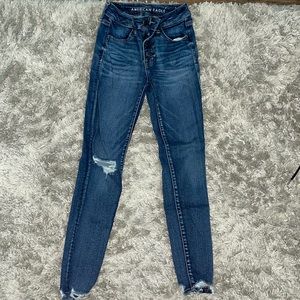 American Eagle slightly distressed skinny jeans